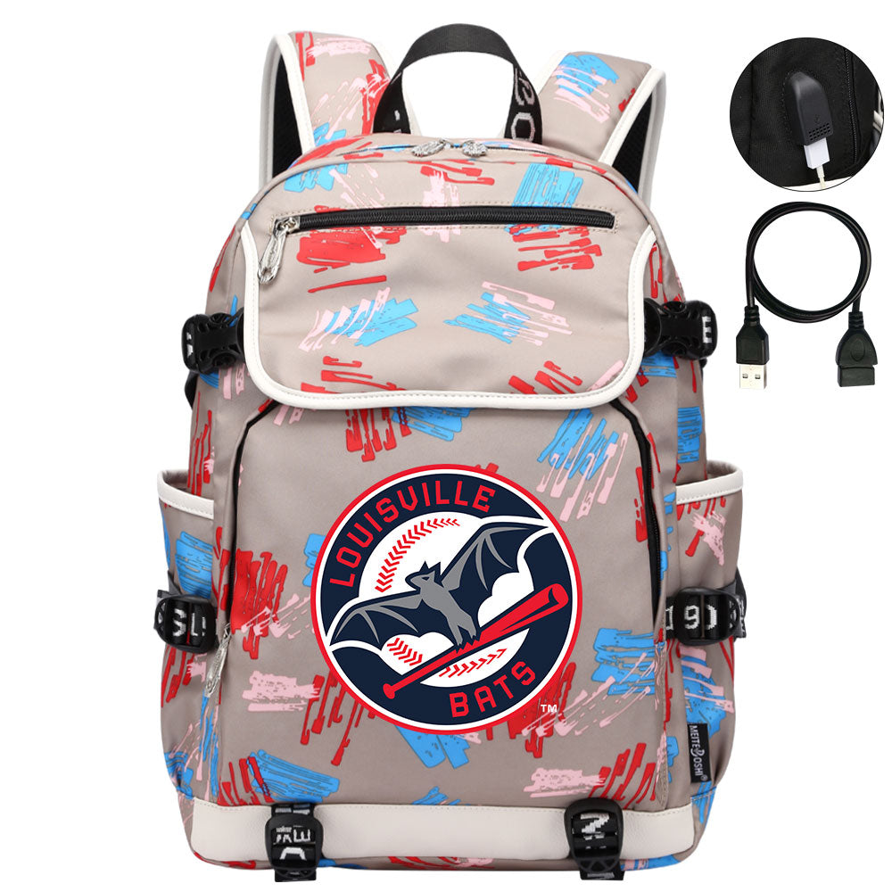 Louisville Bats Backpack School Notebook Travel Bags