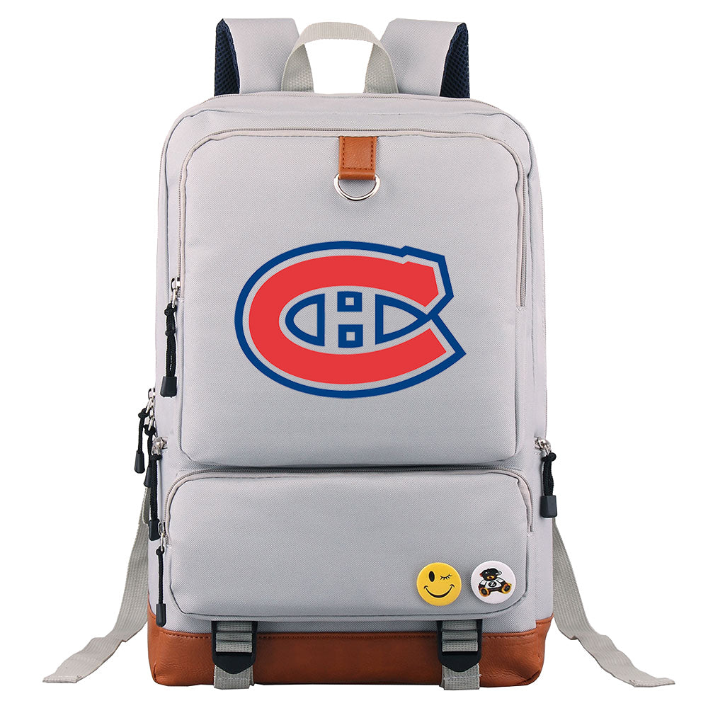 Montreal Canadiens Hockey Team Proof Backpack NoteBook Laptop School Bag