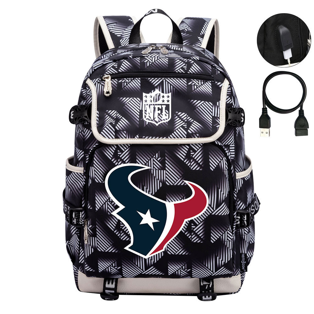 Houston Texans  Football Team Rugby Backpack School Notebook Travel Bag