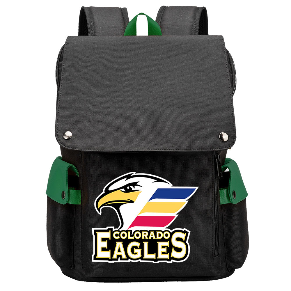 Colorado Eagles Hockey Team School Backpack Oxford Laptop Bag