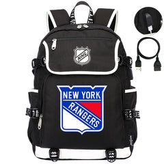New York Rangers Hockey League Backpack School Notebook Travel Bag