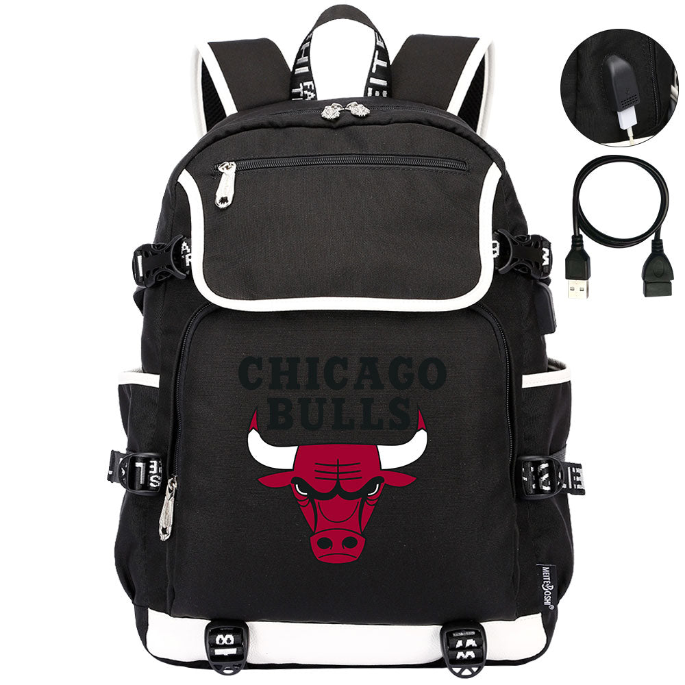Chicago Bulls Backpack School Notebook Travel Bags