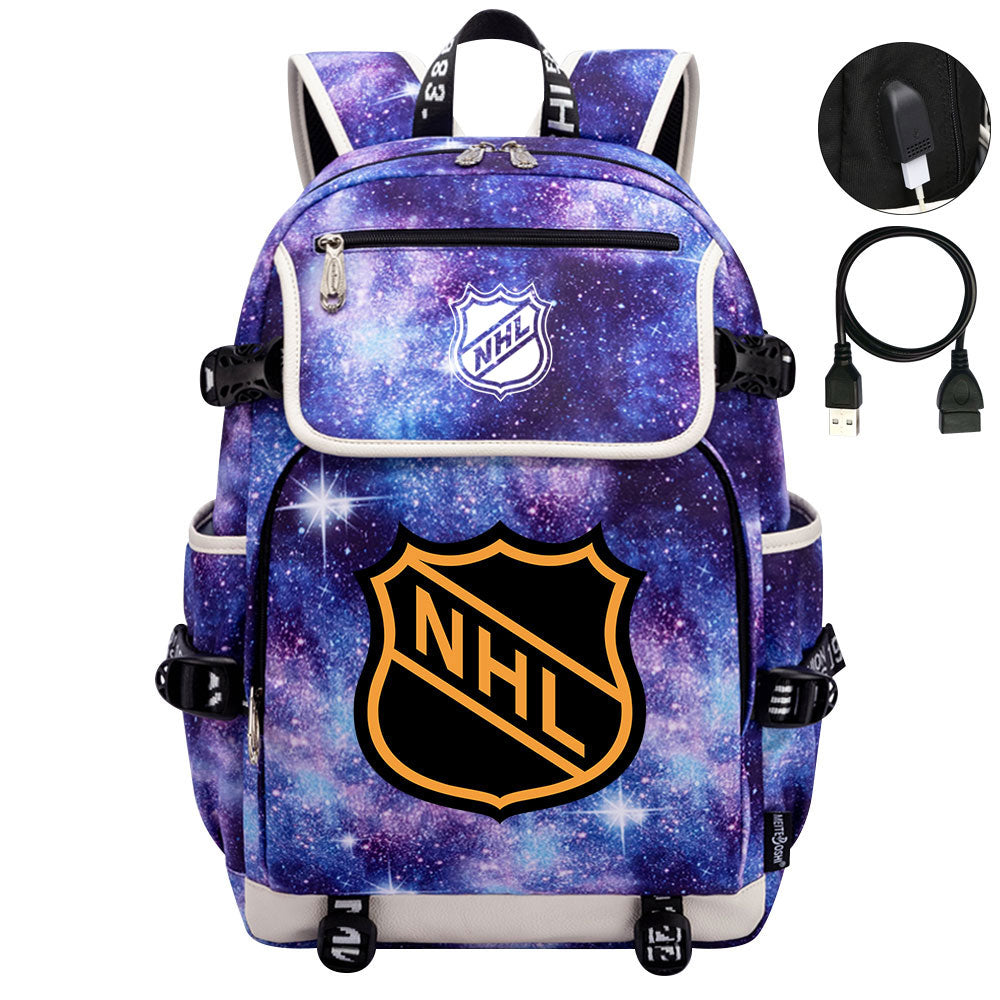 Hockey Team Backpack School Notebook Travel Bags