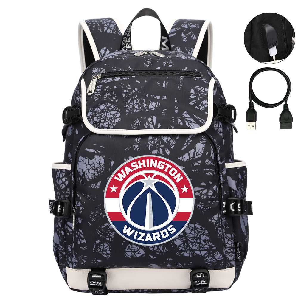Washington Wizards Backpack School Notebook Travel Bags