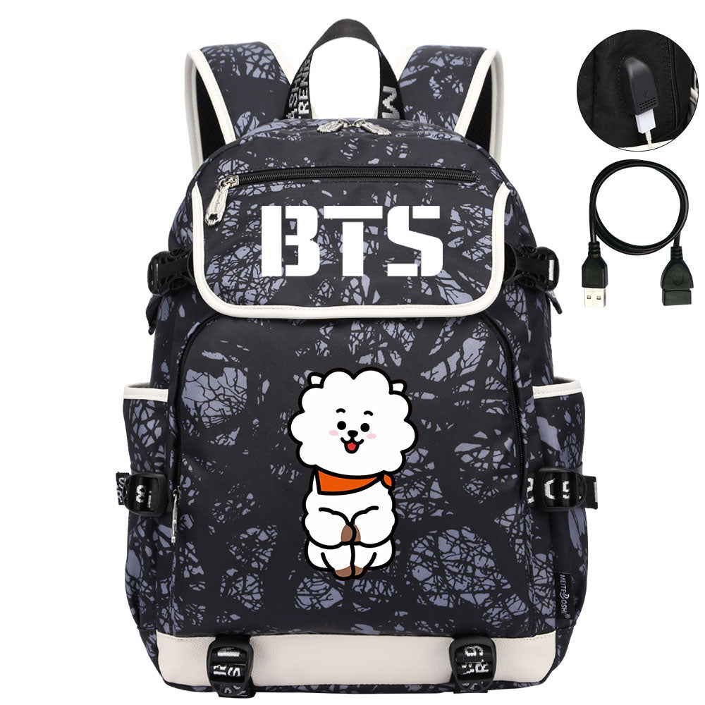 BTS RJ Backpack School Notebook Travel Bags