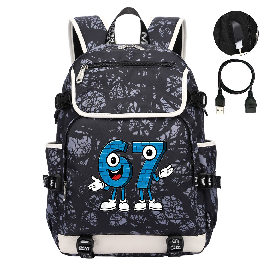 Steal a Brainrot 67 Backpack School Notebook Travel Bags