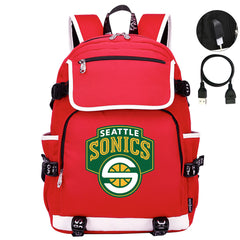 Seattle SuperSonics Backpack School Notebook Travel Bags