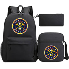 Denver Nuggets Basketball School Backpack Shoulder Bag Pencil Bags 3pcs Set
