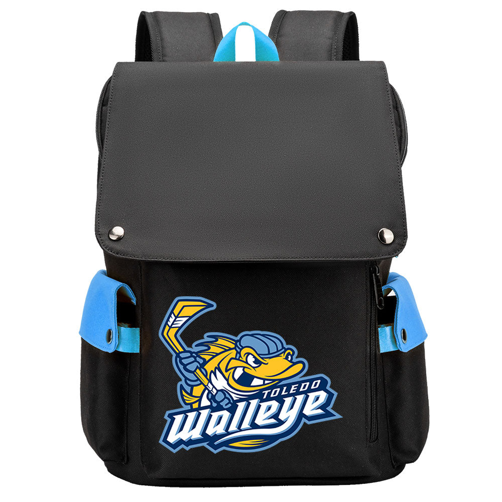 Toledo Walleye School Backpack Oxford Laptop Bag