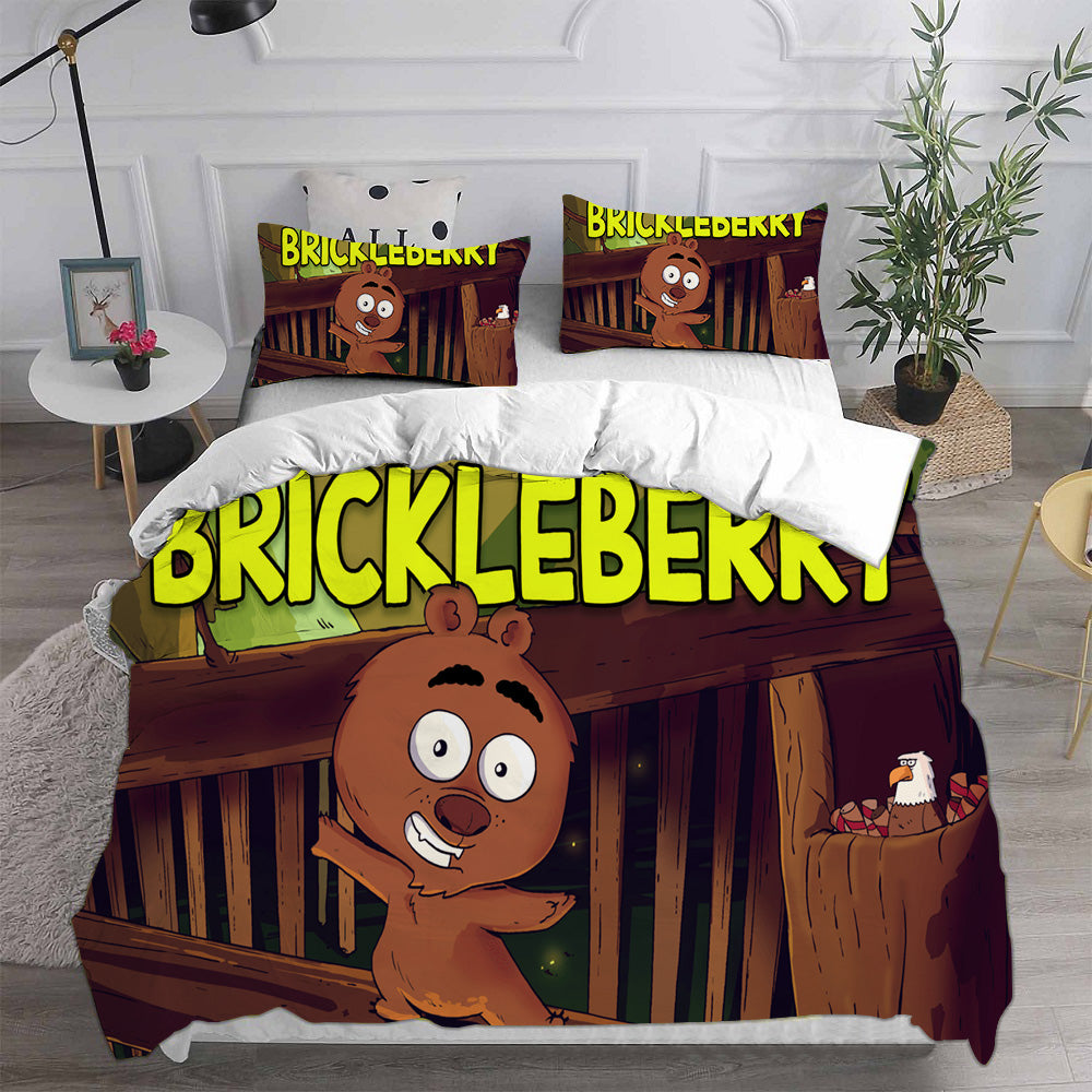 Brickleberry Cosplay Bedding Set Duvet Cover Pillowcases Halloween Home Decor