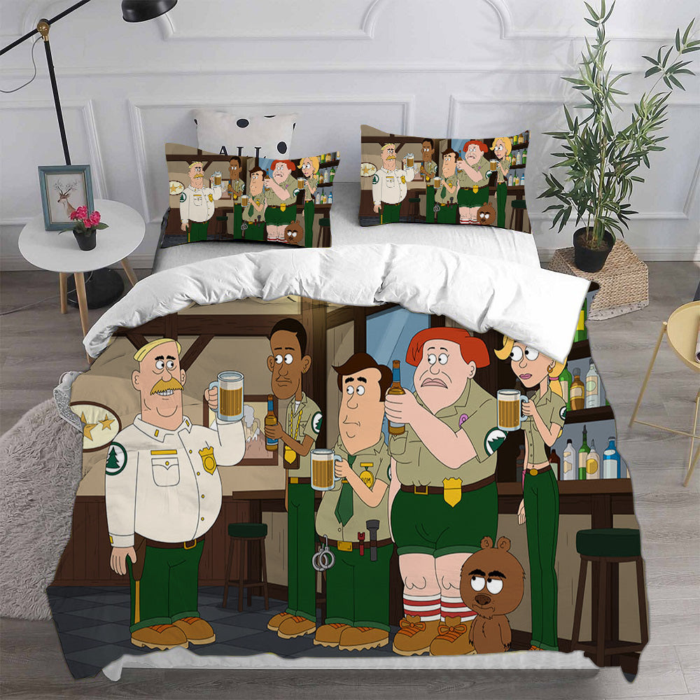 Brickleberry Cosplay Bedding Set Duvet Cover Pillowcases Halloween Home Decor