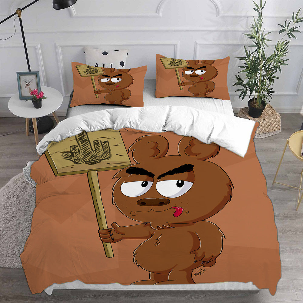 Brickleberry Cosplay Bedding Set Duvet Cover Pillowcases Halloween Home Decor