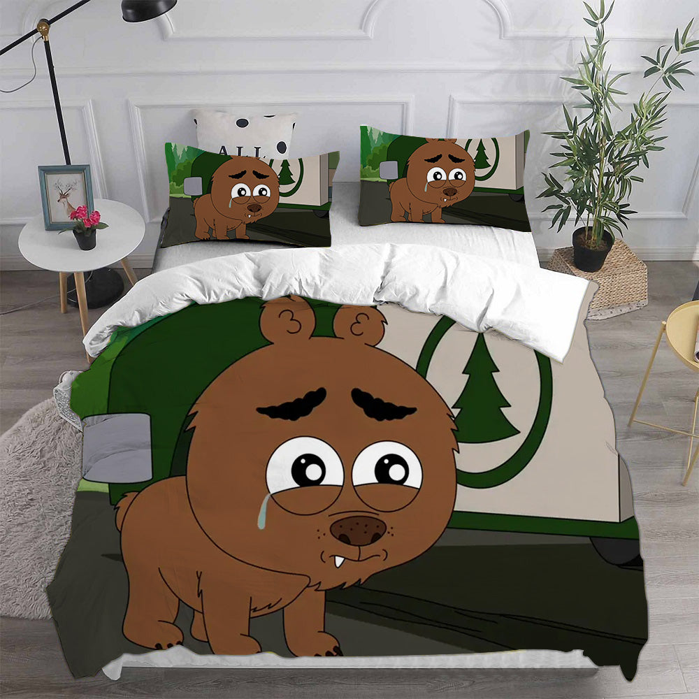 Brickleberry Cosplay Bedding Set Duvet Cover Pillowcases Halloween Home Decor