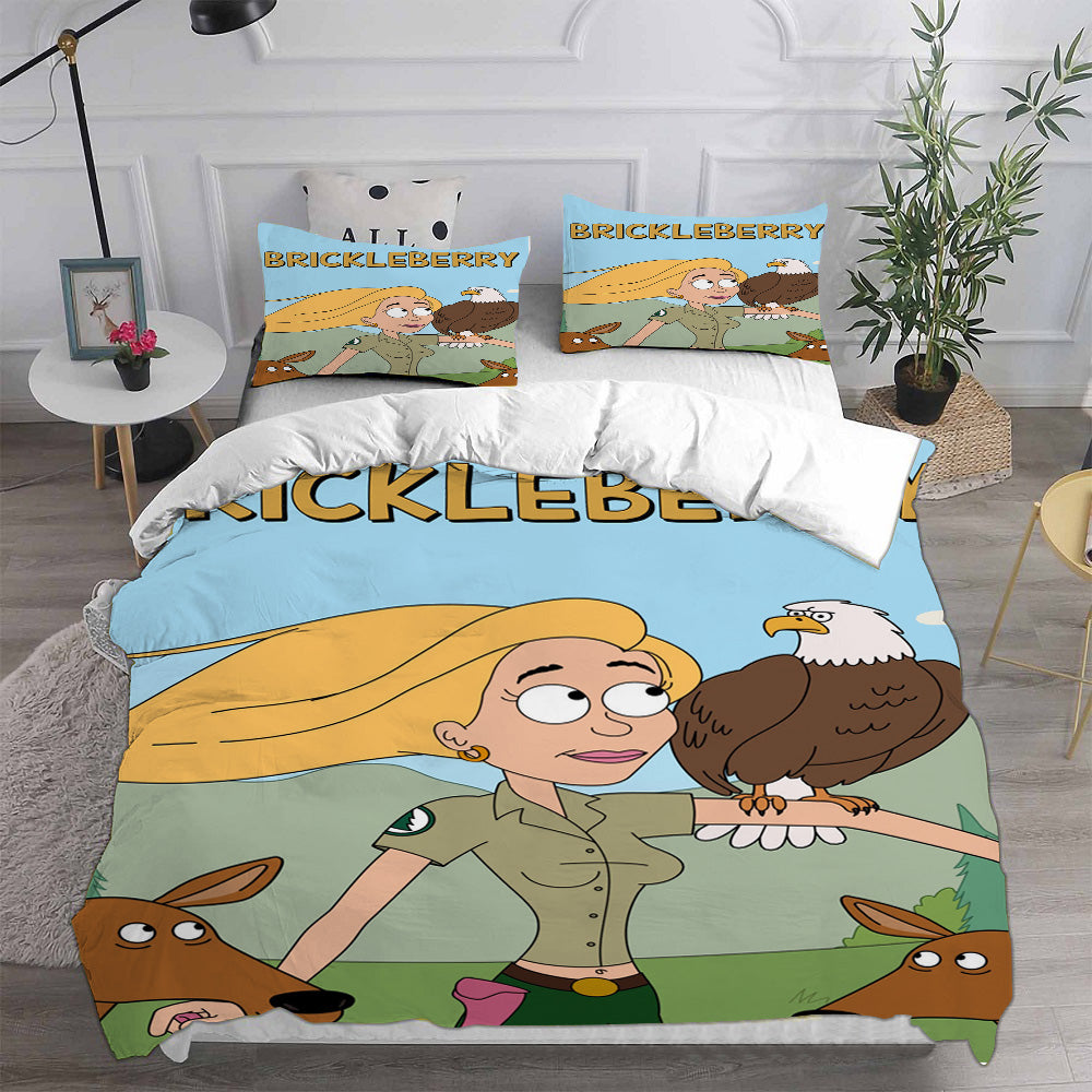 Brickleberry Cosplay Bedding Set Duvet Cover Pillowcases Halloween Home Decor