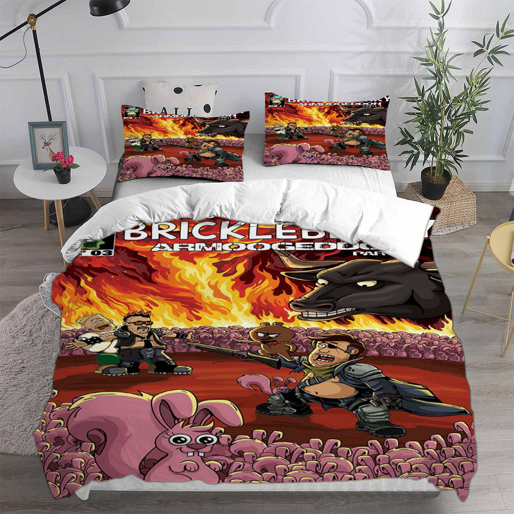 Brickleberry Cosplay Bedding Set Duvet Cover Pillowcases Halloween Home Decor