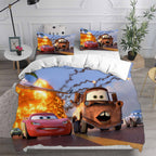 Cars Cosplay Bedding Set Duvet Cover Pillowcases Halloween Home Decor