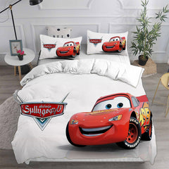 Cars Cosplay Bedding Set Duvet Cover Pillowcases Halloween Home Decor