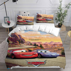 Cars Cosplay Bedding Set Duvet Cover Pillowcases Halloween Home Decor