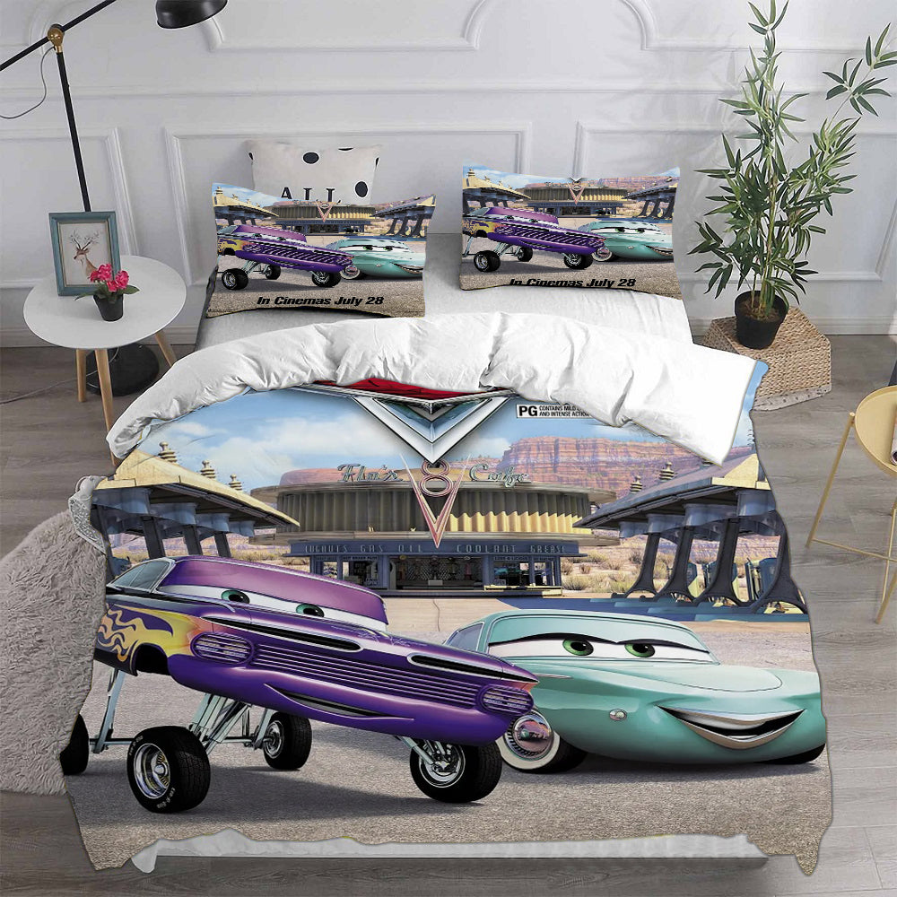 Cars Cosplay Bedding Set Duvet Cover Pillowcases Halloween Home Decor