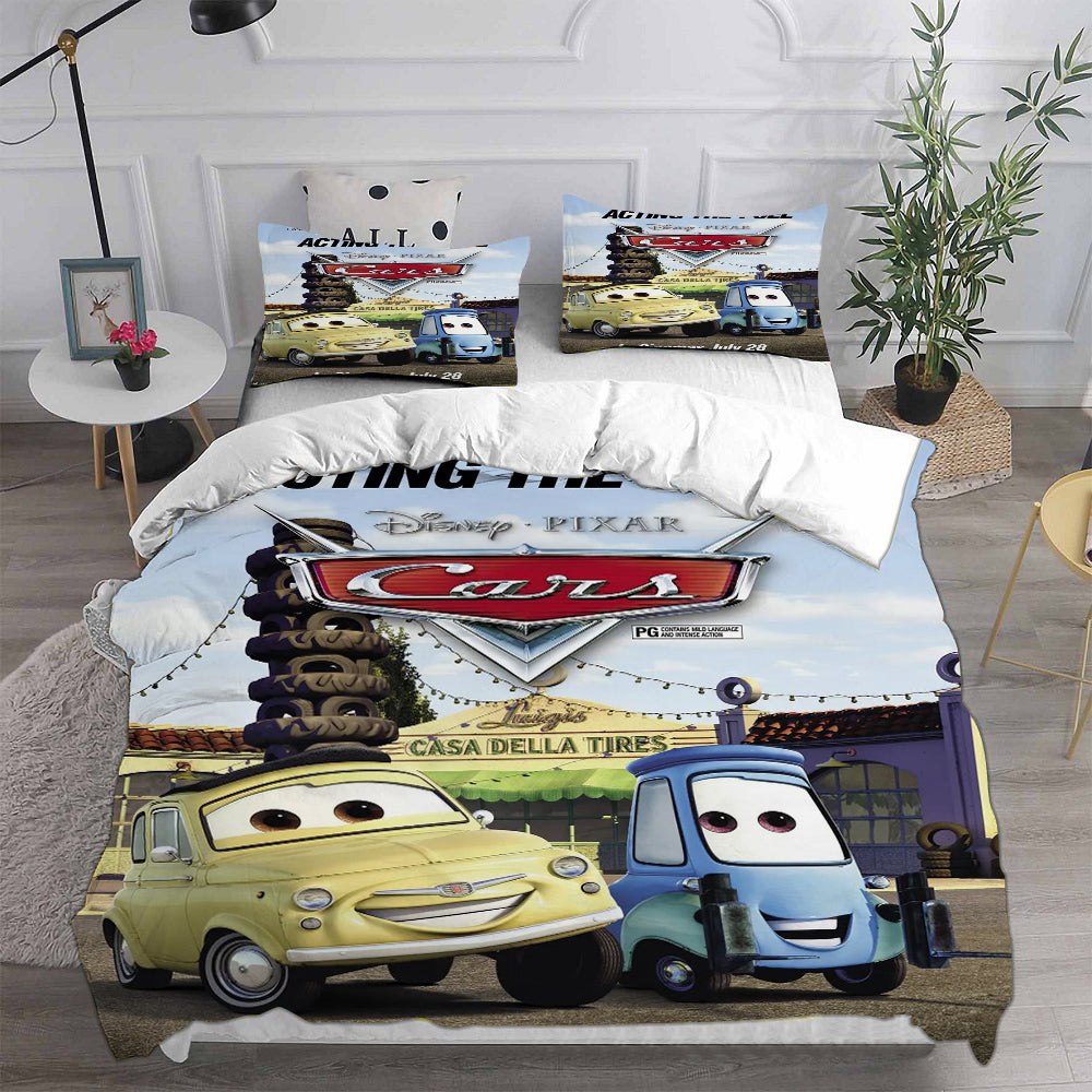 Cars Cosplay Bedding Set Duvet Cover Pillowcases Halloween Home Decor