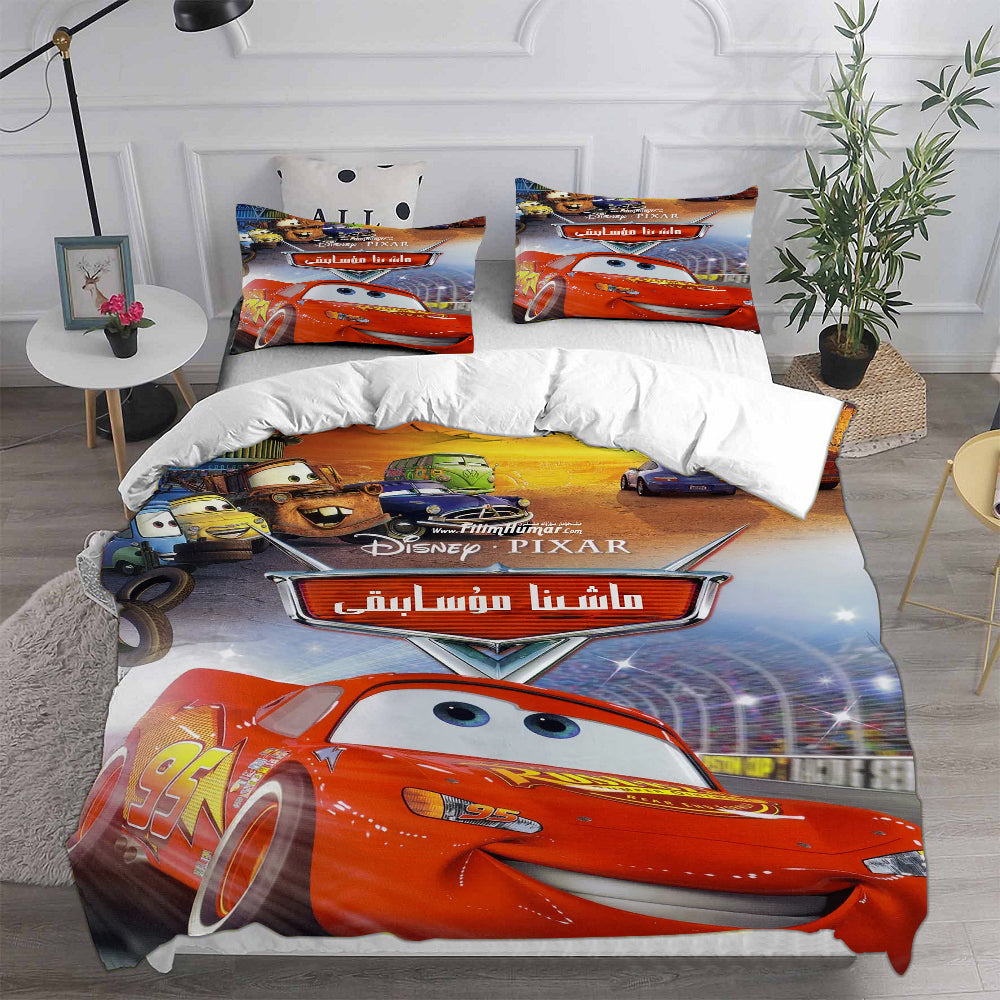 Cars Cosplay Bedding Set Duvet Cover Pillowcases Halloween Home Decor