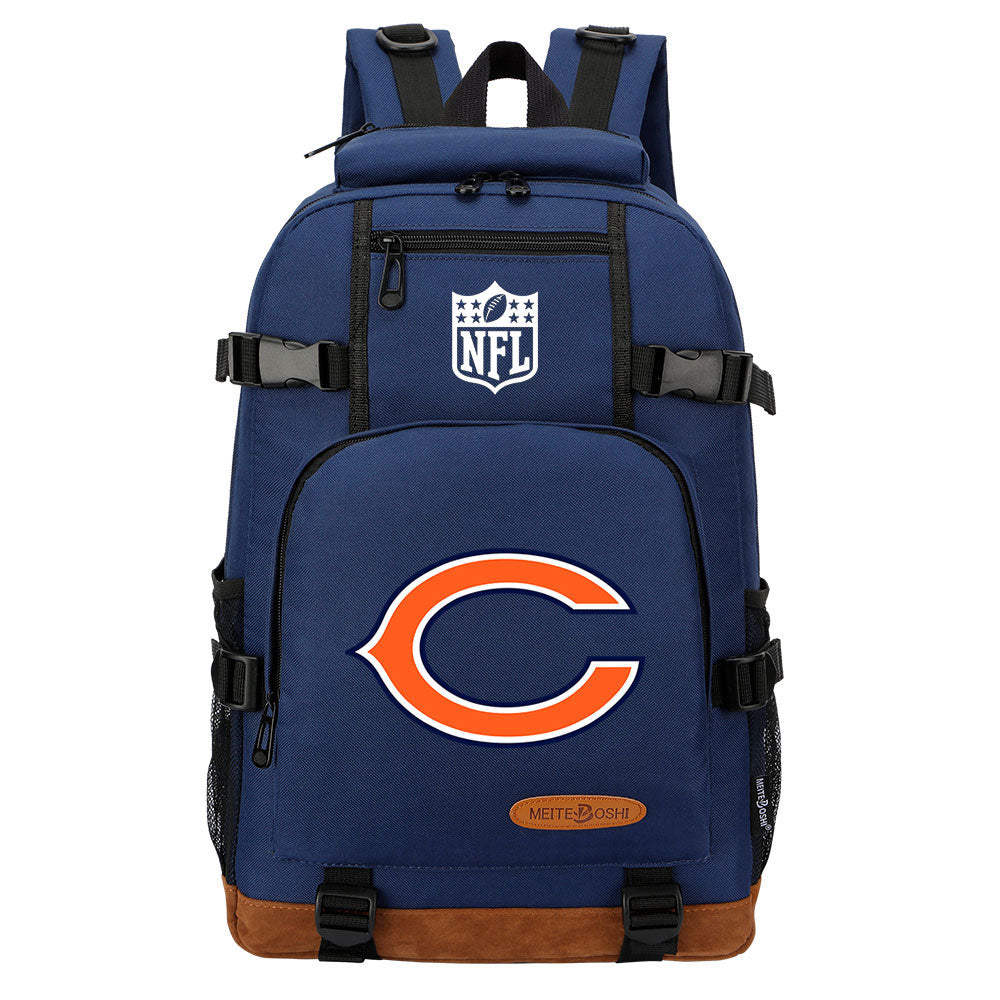 Chicago Bears Football Team Rugby Waterproof Backpack School Notebook Travel Bag