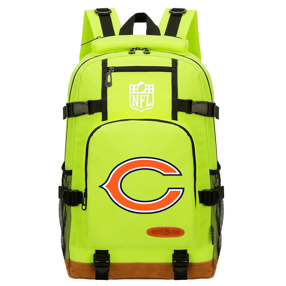 Chicago Bears Football Team Rugby Waterproof Backpack School Notebook Travel Bag