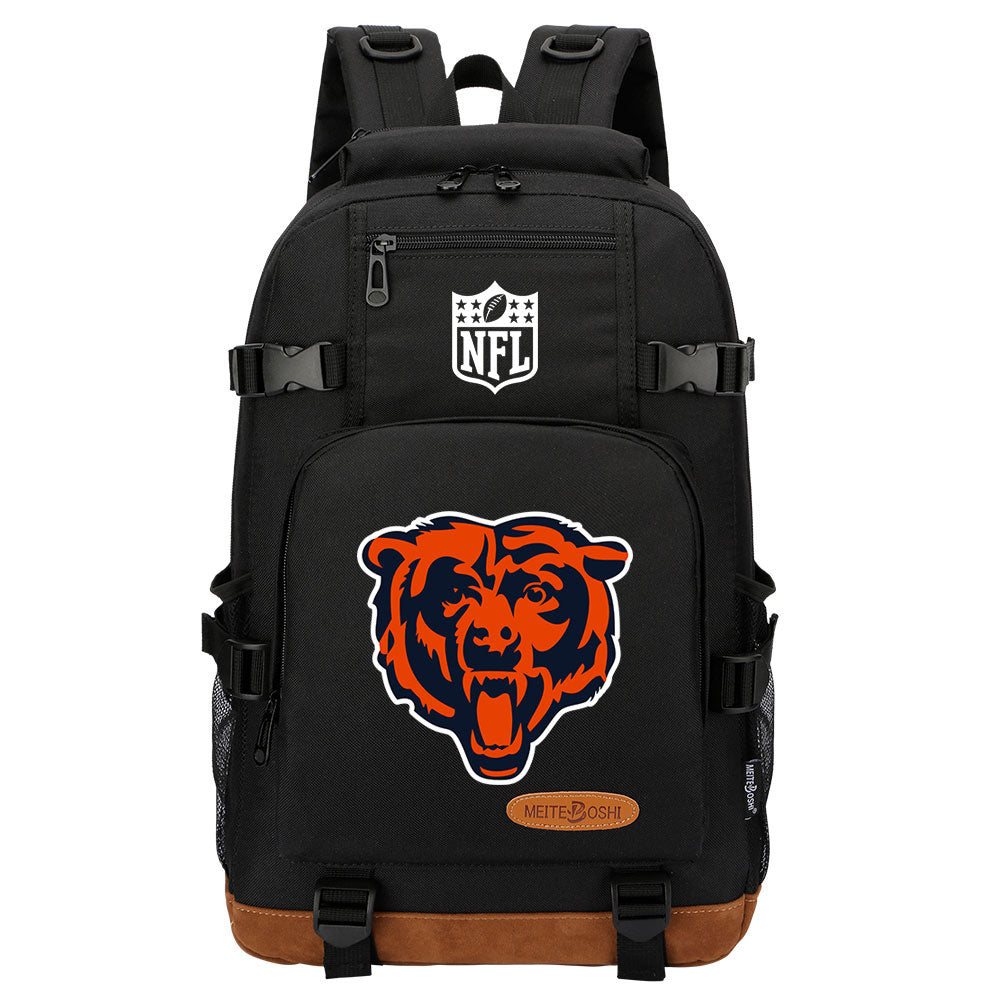 Chicago Bears Football Team Rugby Waterproof Backpack School Notebook Travel Bag