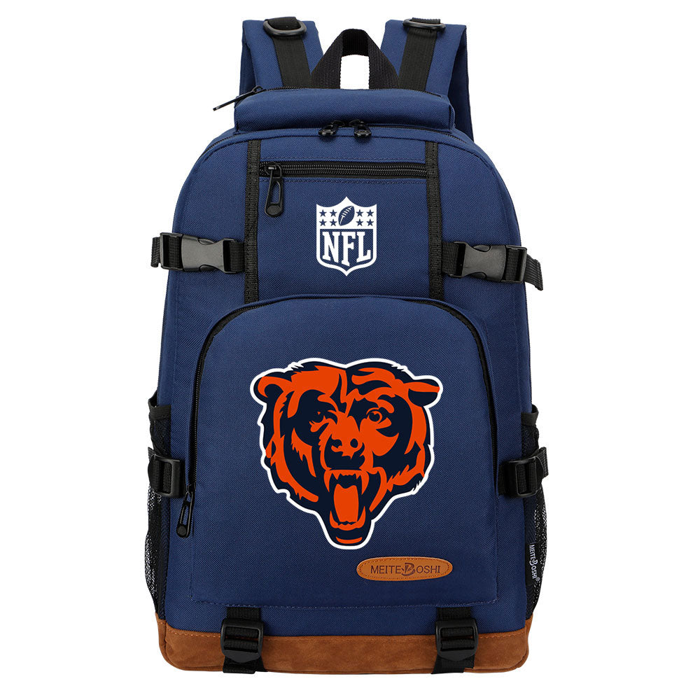 Chicago Bears Football Team Rugby Waterproof Backpack School Notebook Travel Bag