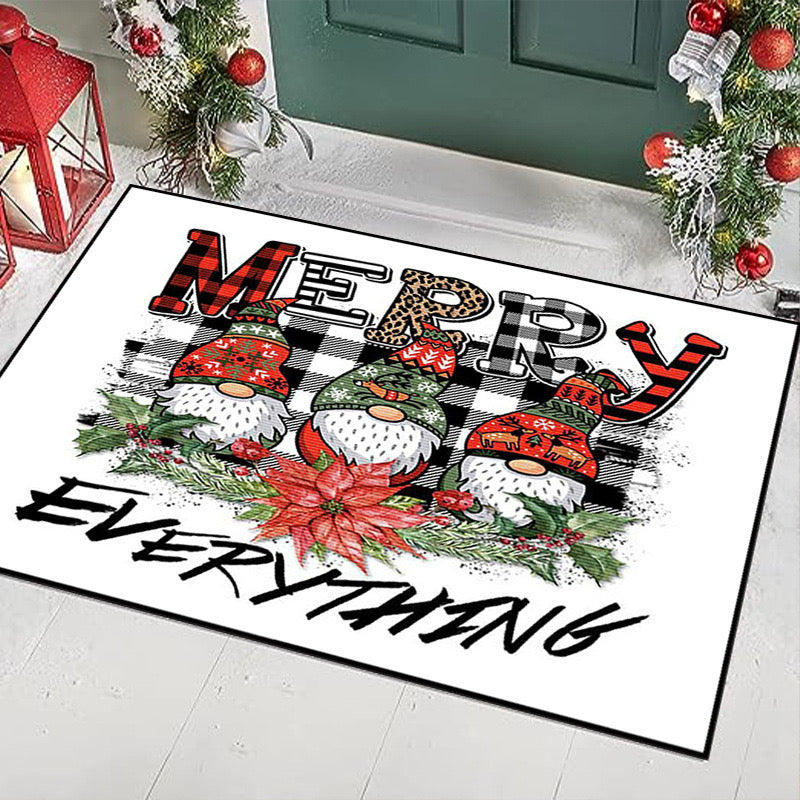 Christmas Carpet Living Room Bedroom Mats Kitchen Bathroom Rugs