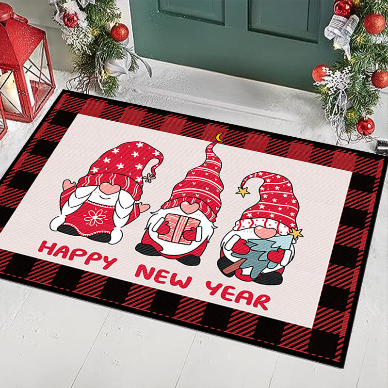 Christmas Carpet Living Room Bedroom Mats Kitchen Bathroom Rugs