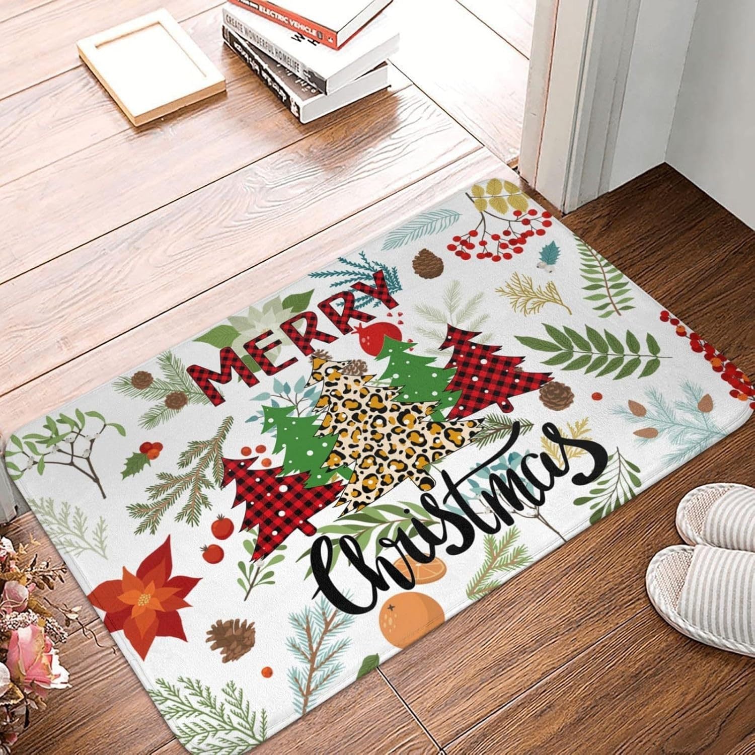 Christmas Tree Carpet Living Room Bedroom Mats Kitchen Bathroom Rugs