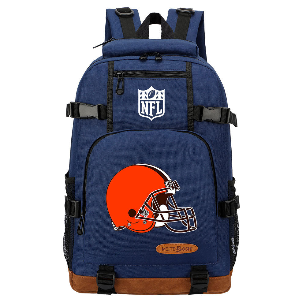 Cleveland Browns Football Team Rugby Waterproof Backpack School Notebook Travel Bag