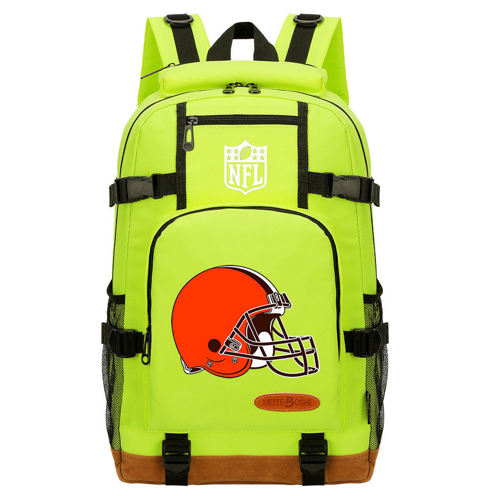 Cleveland Browns Football Team Rugby Waterproof Backpack School Notebook Travel Bag