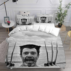 Deadpool and Wolverine Cosplay Bedding Set Duvet Cover Pillowcases Halloween Home Decor