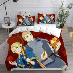 Delicious in Dungeon Cosplay Bedding Set Duvet Cover Pillowcases Halloween Home Decor