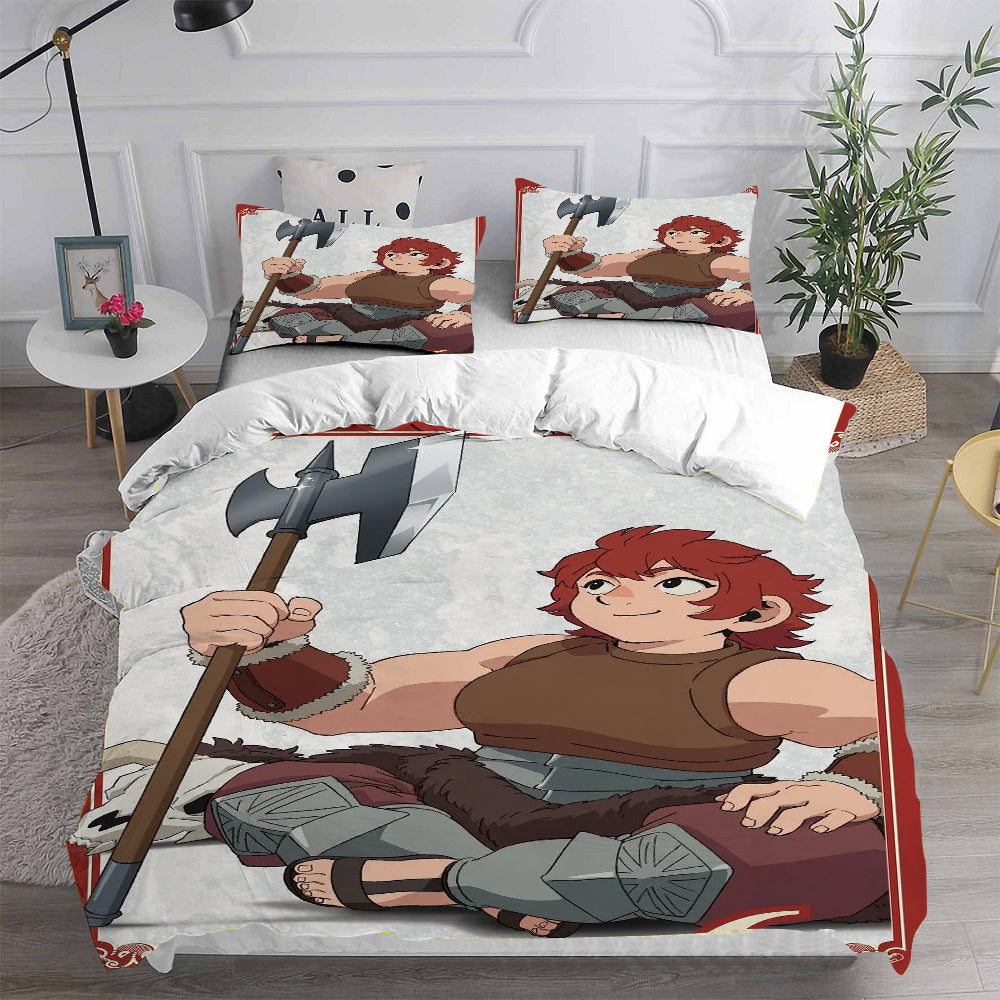 Delicious in Dungeon Cosplay Bedding Set Duvet Cover Pillowcases Halloween Home Decor