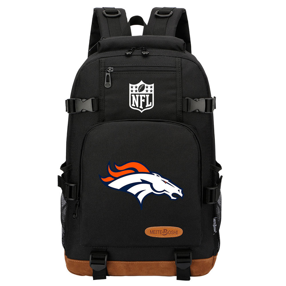 Denver Broncos Football Team Rugby Waterproof Backpack School Notebook Travel Bag