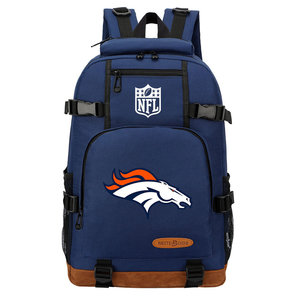 Denver Broncos Football Team Rugby Waterproof Backpack School Notebook Travel Bag