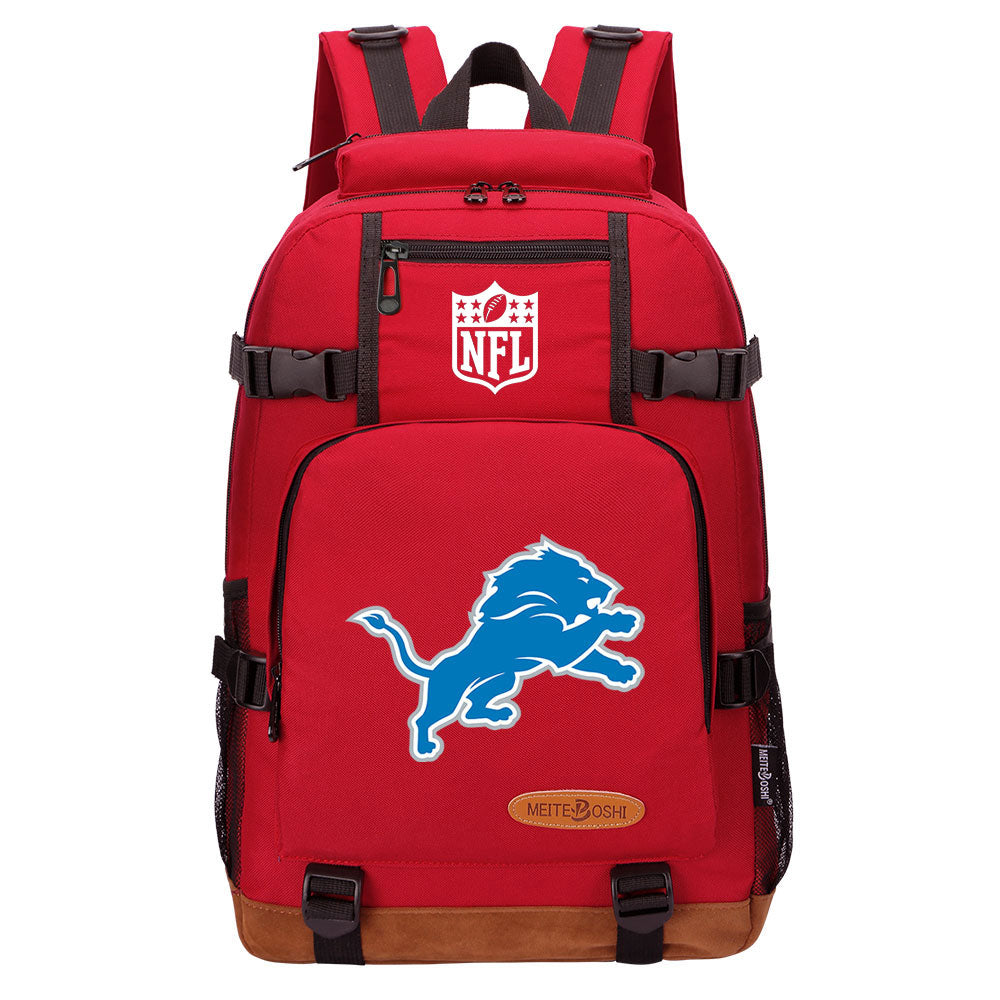 Detroit Lions Football Team Rugby Waterproof Backpack School Notebook Travel Bag