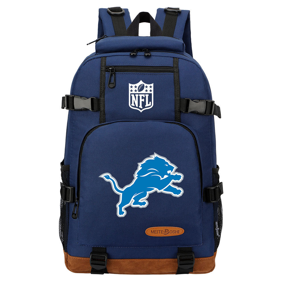 Detroit Lions Football Team Rugby Waterproof Backpack School Notebook Travel Bag