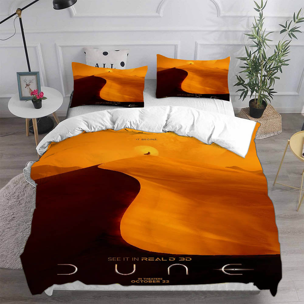 Dune Cosplay Bedding Set Duvet Cover Pillowcases Halloween Home Decor