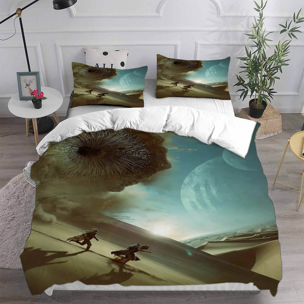 Dune Cosplay Bedding Set Duvet Cover Pillowcases Halloween Home Decor