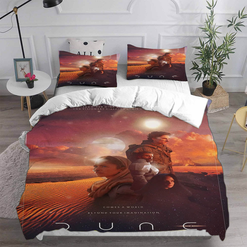 Dune Cosplay Bedding Set Duvet Cover Pillowcases Halloween Home Decor