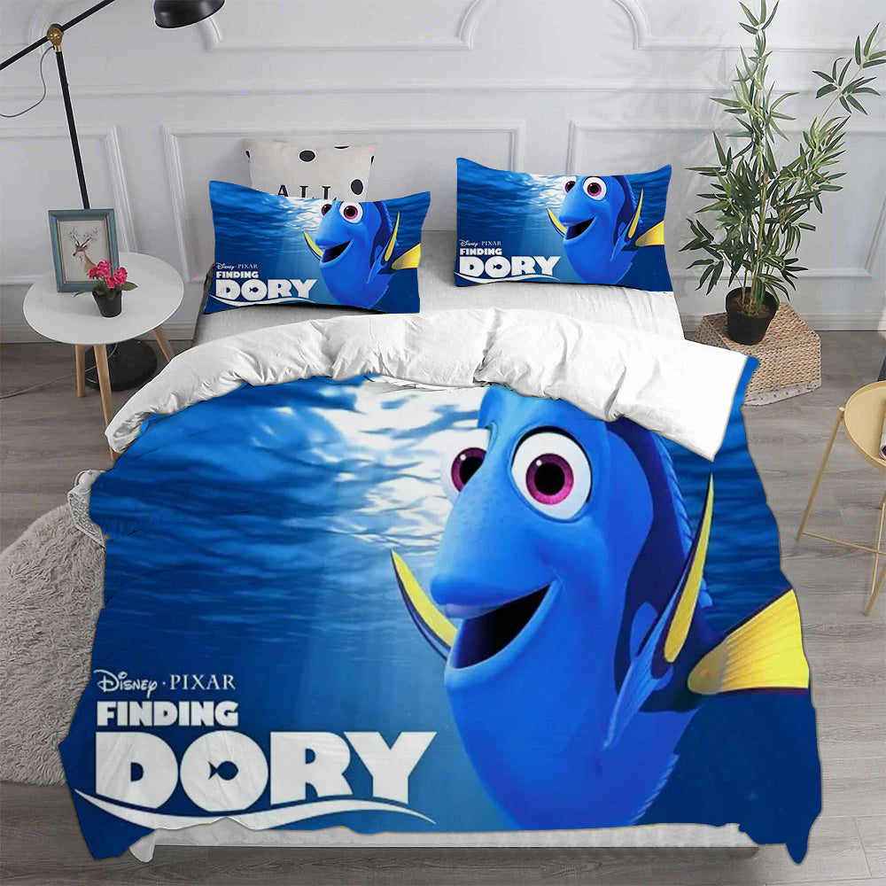 Finding Nemo Cosplay Bedding Set Duvet Cover Pillowcases Halloween Home Decor