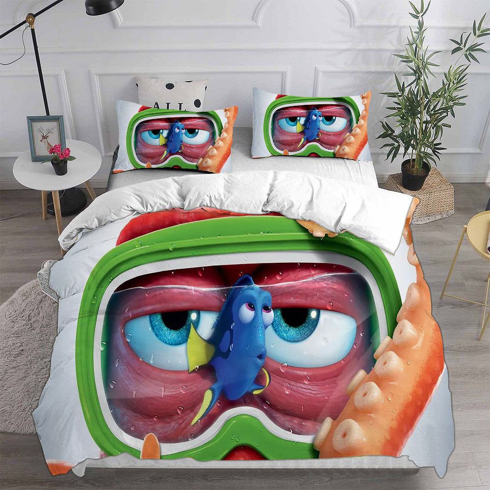 Finding Nemo Cosplay Bedding Set Duvet Cover Pillowcases Halloween Home Decor