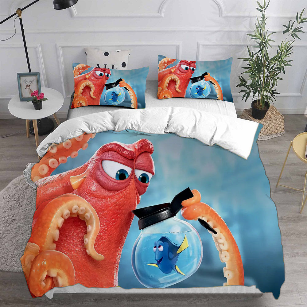 Finding Nemo Cosplay Bedding Set Duvet Cover Pillowcases Halloween Home Decor