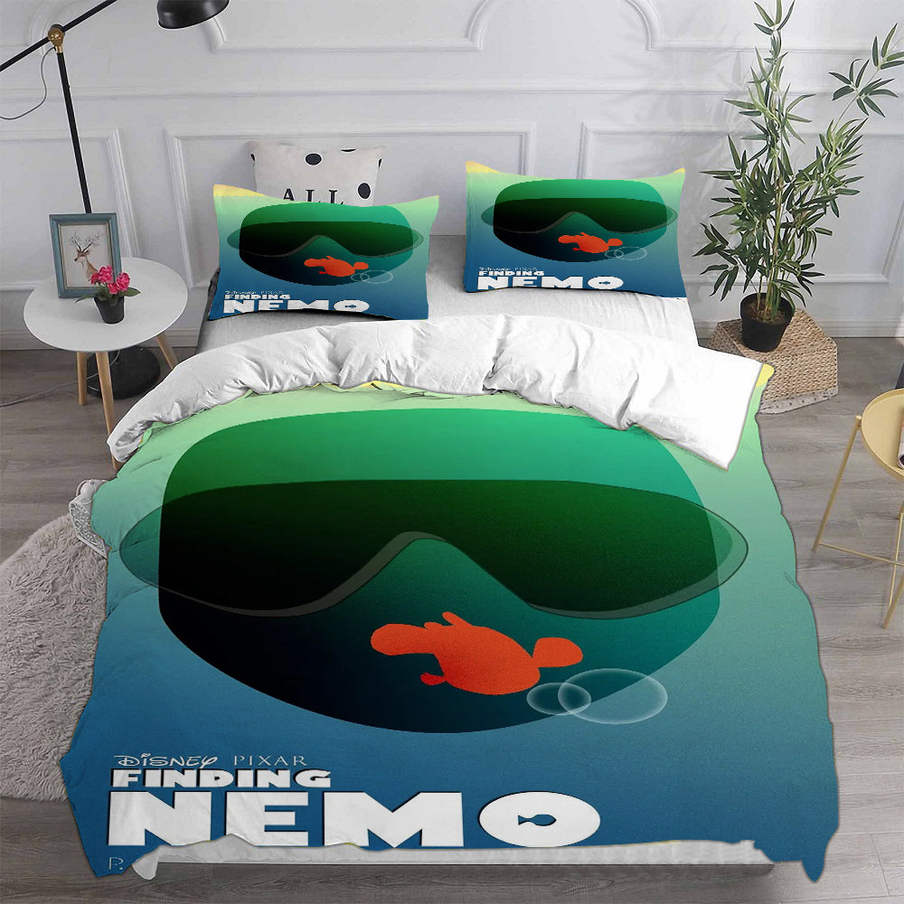 Finding Nemo Cosplay Bedding Set Duvet Cover Pillowcases Halloween Home Decor