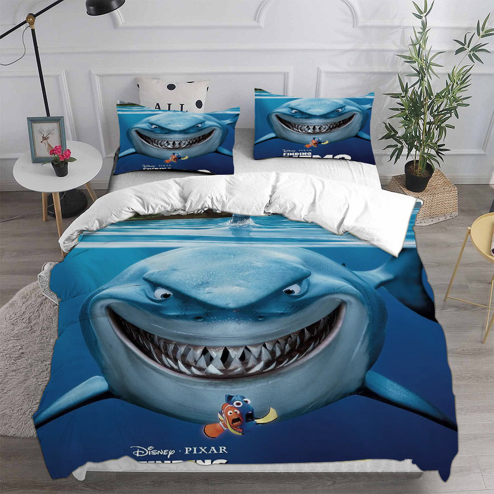 Finding Nemo Cosplay Bedding Set Duvet Cover Pillowcases Halloween Home Decor