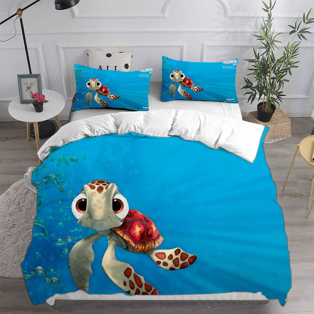 Finding Nemo Cosplay Bedding Set Duvet Cover Pillowcases Halloween Home Decor